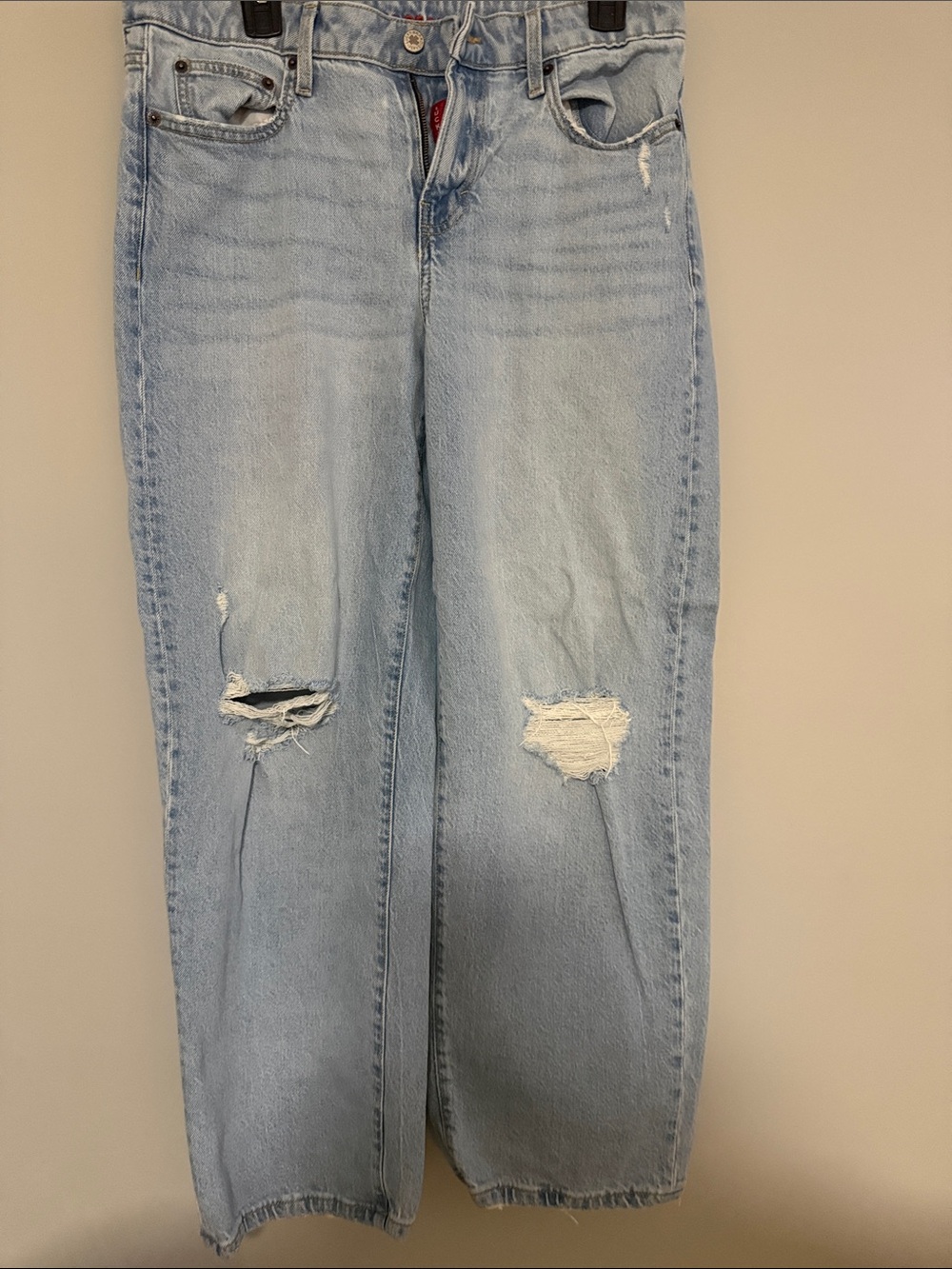 Lucky Brand Light Blue Distressed Wide Leg Jeans